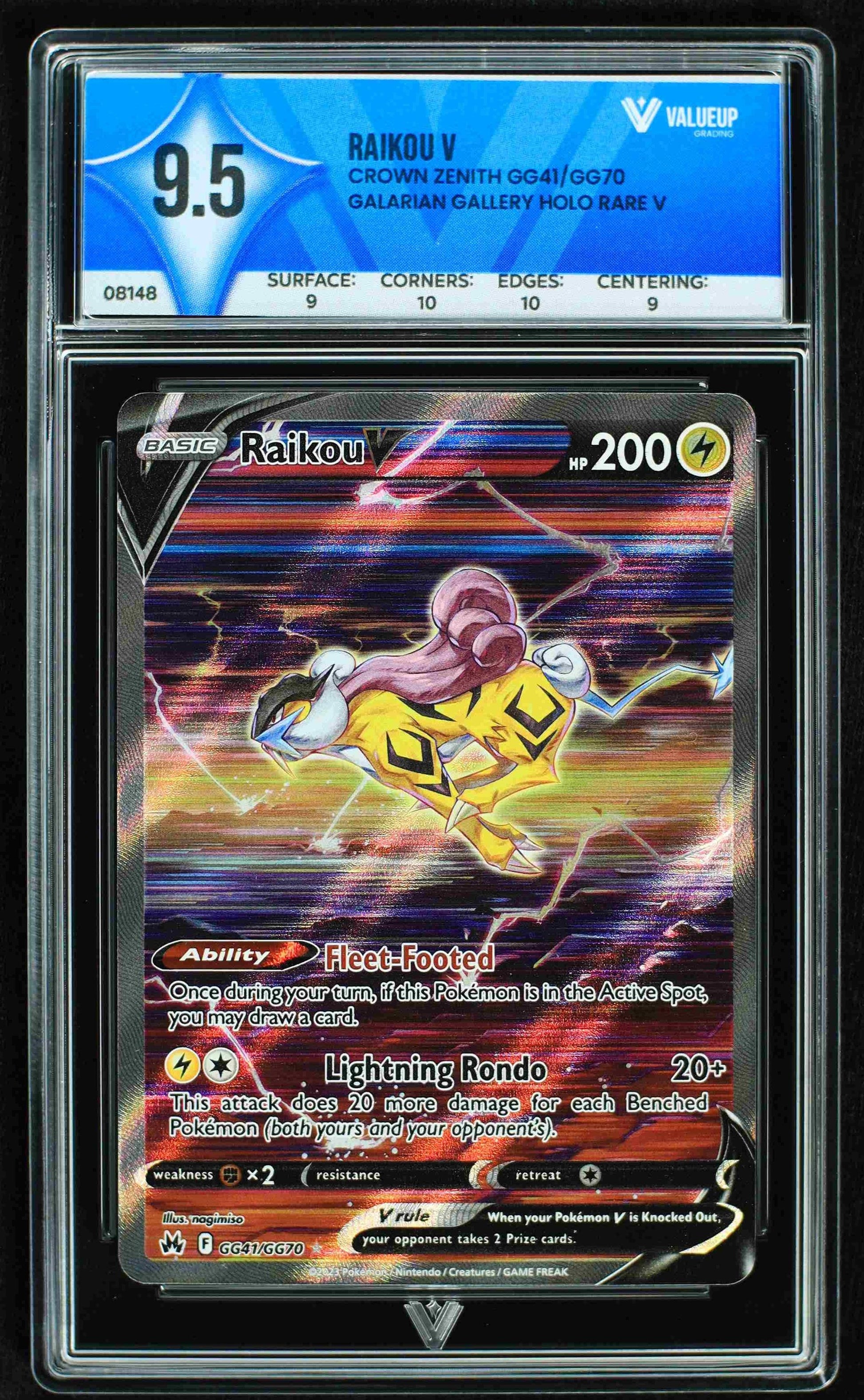 08148 RAIKOU V Grading Card