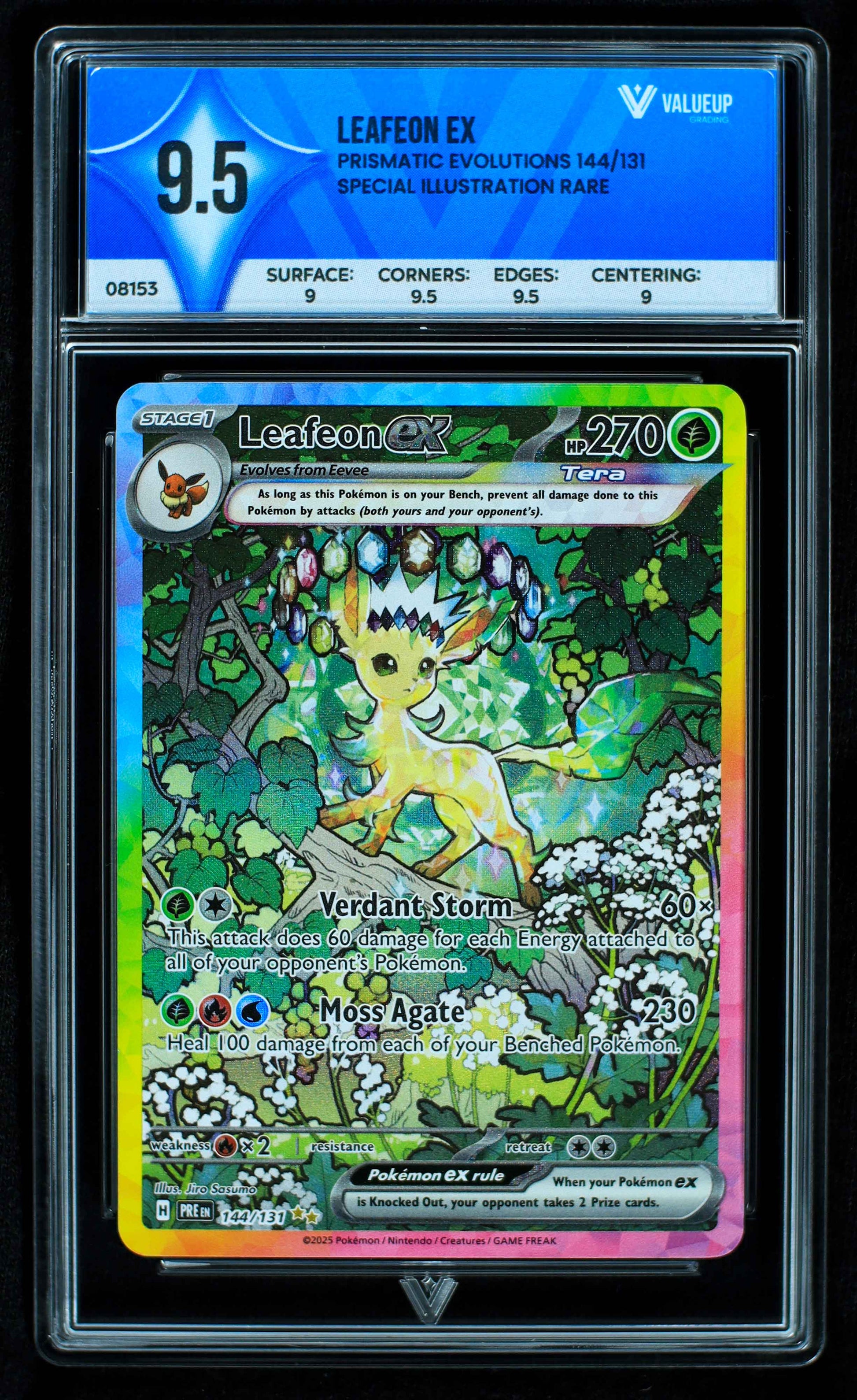 08153 LAEFEON EX Grading Card