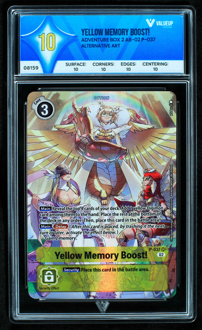 08159 YELLOW MEMORY BOOST! Grading Card
