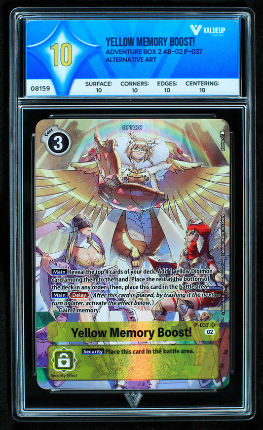 08159 YELLOW MEMORY BOOST! Grading Card
