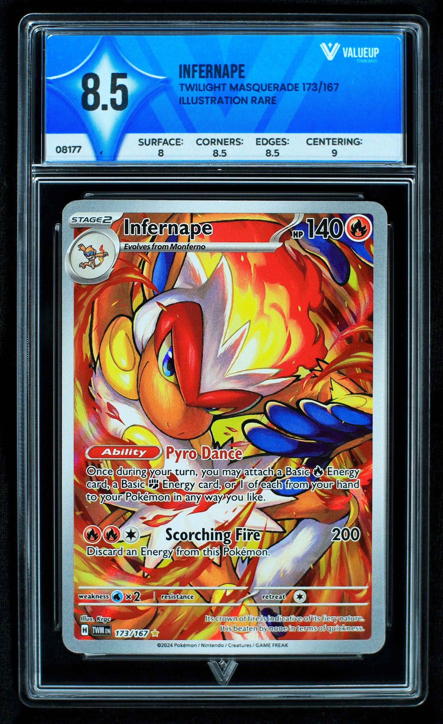08177 INFERNAPE Grading Card