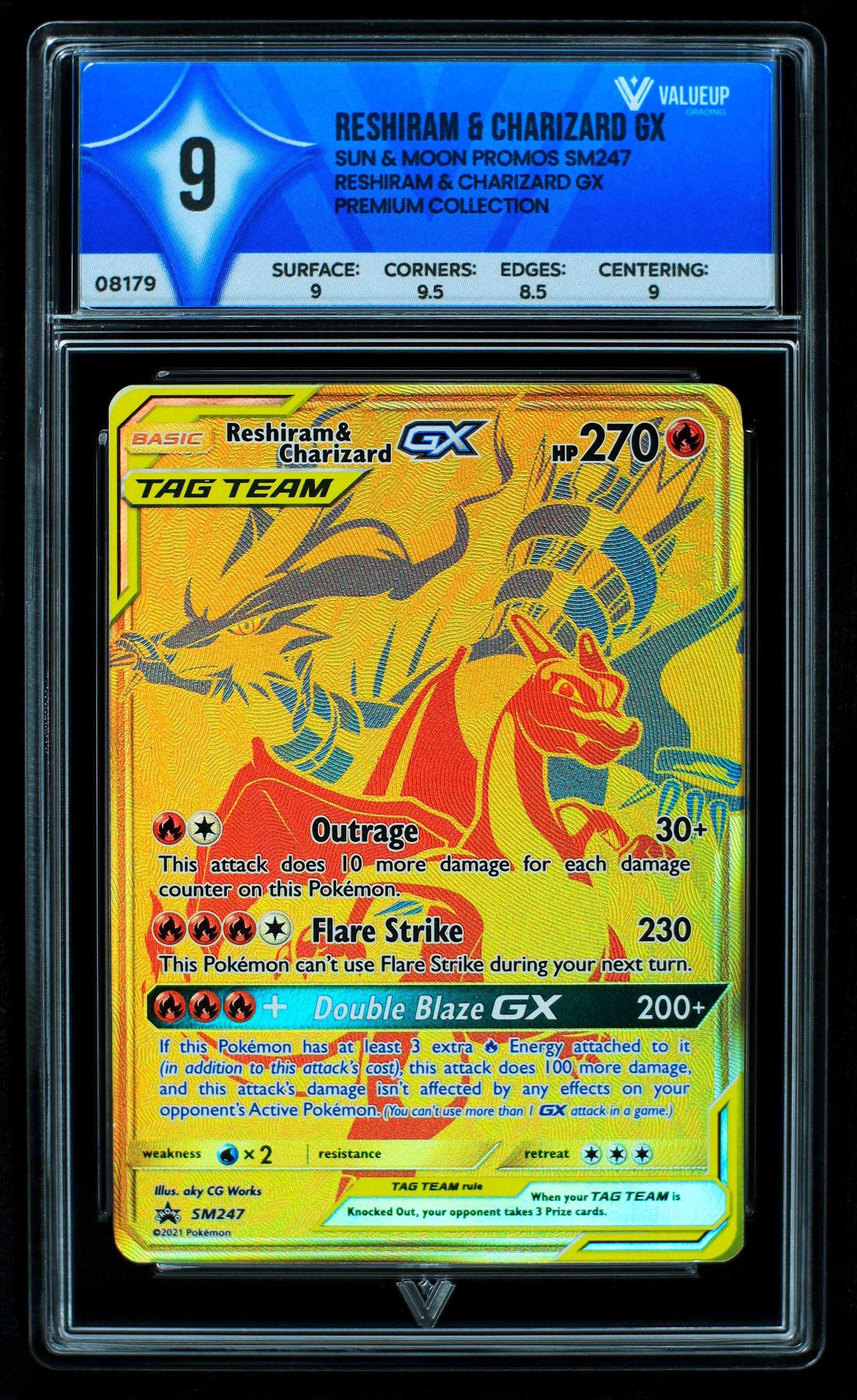 08179 RESHIRAM & CHARIZARD GX Grading Card