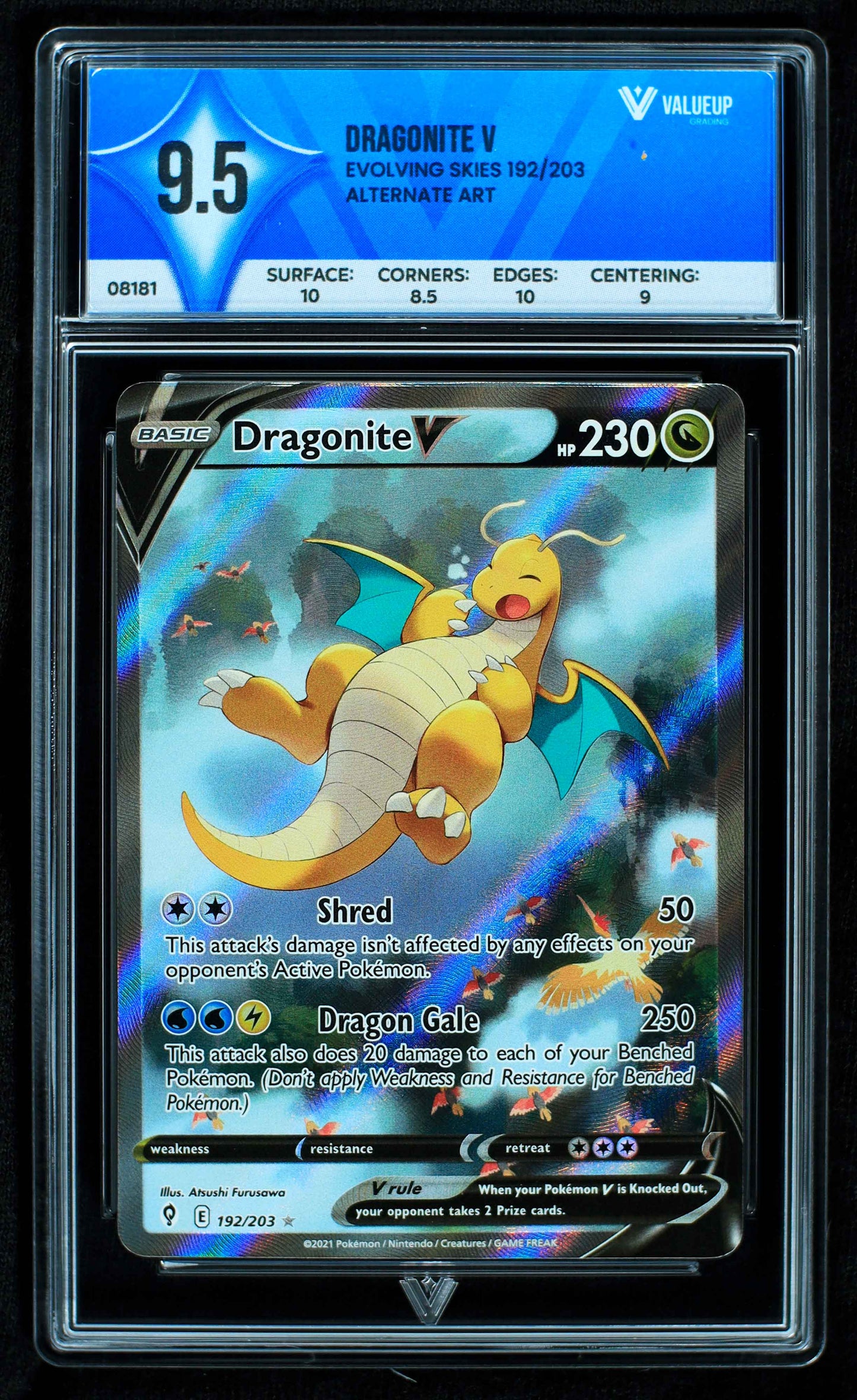 08181 DRAGONITE V Grading Card