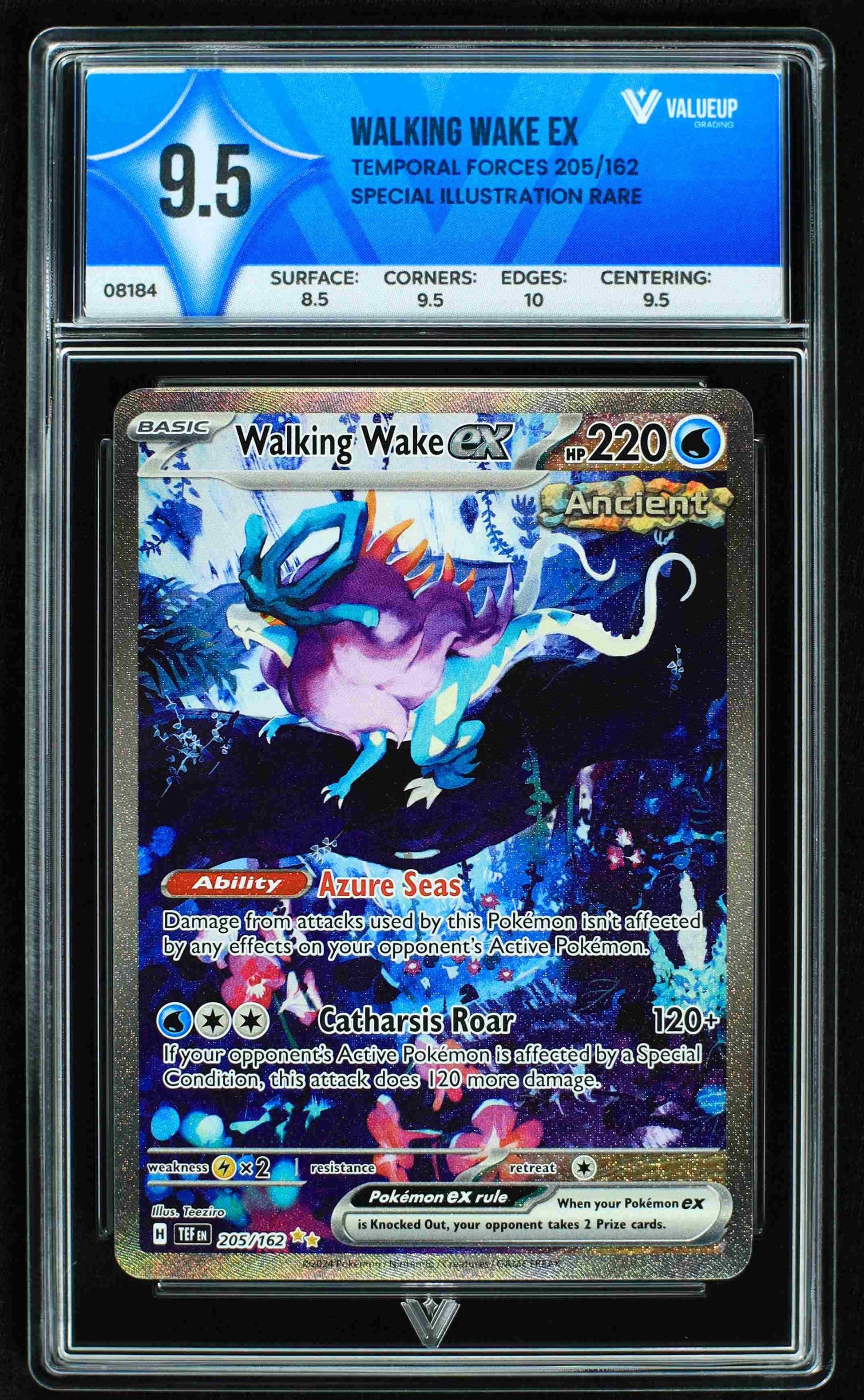 08184 WALKING WAKE EX Grading Card