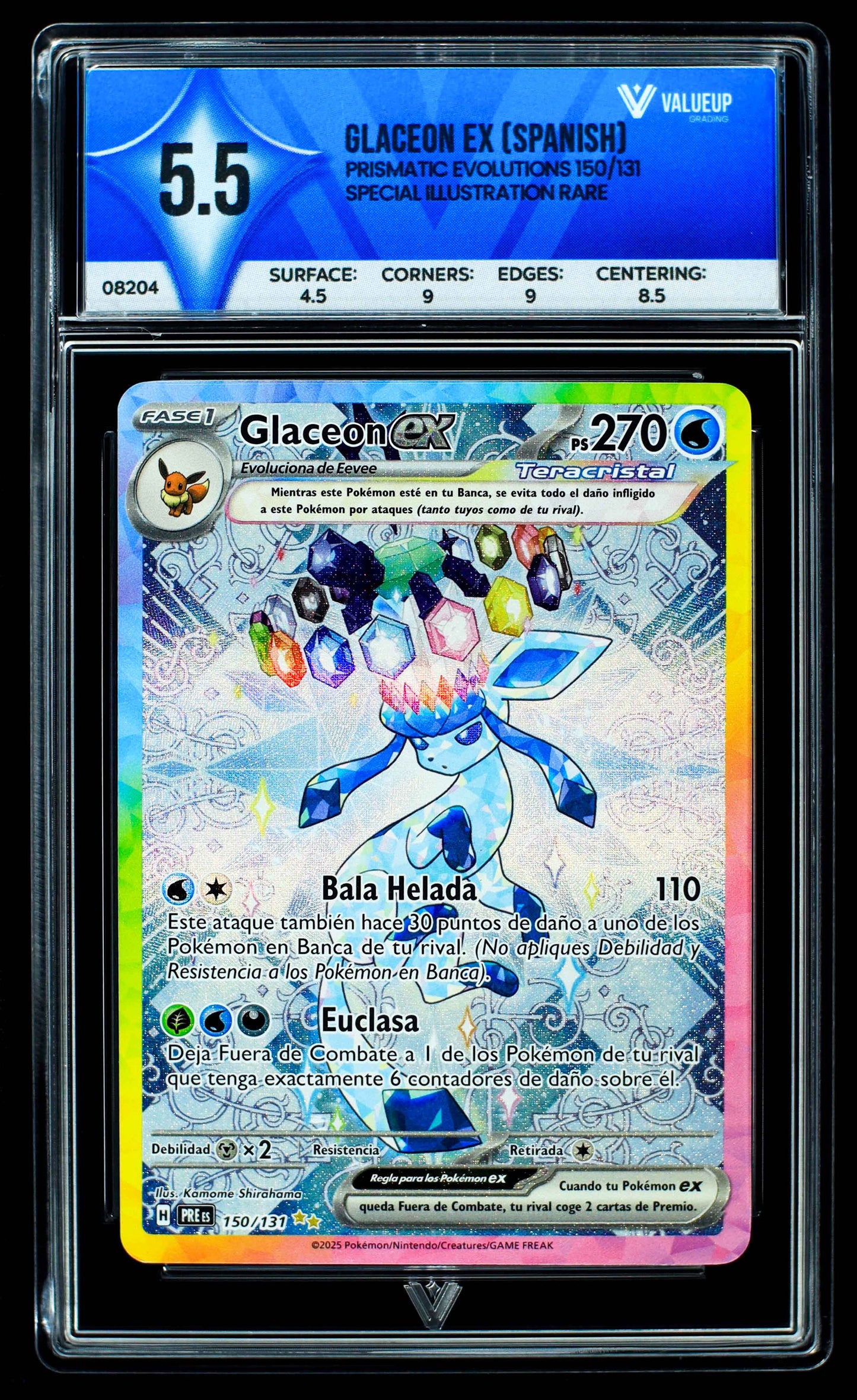08204 GLACEON EX (SPANISH) Grading Card