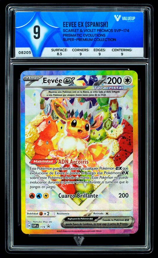 08205 EEVEE EX (SPANISH) Grading Card