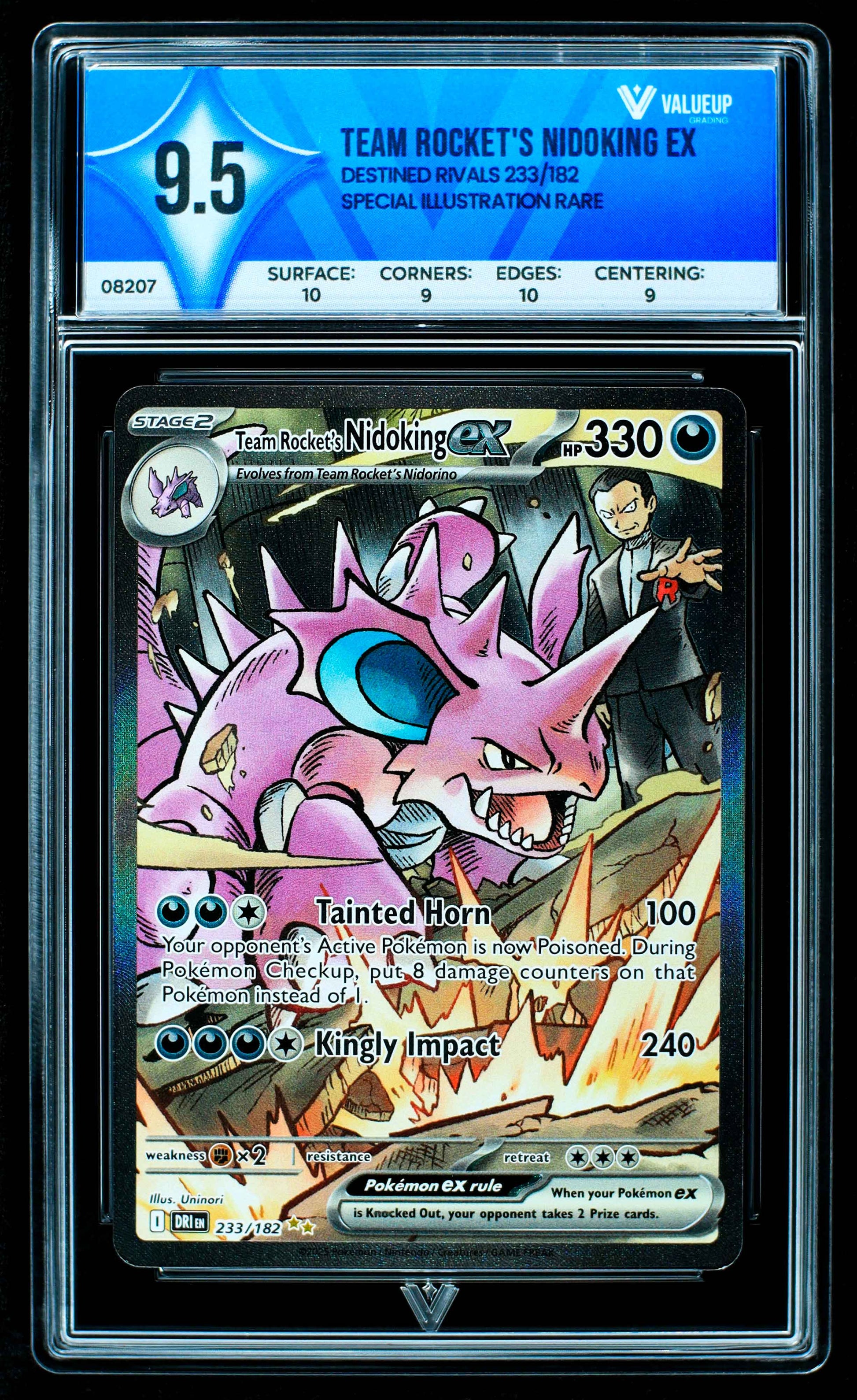 08207 TEAM ROCKET'S NIDOKING EX Grading Card
