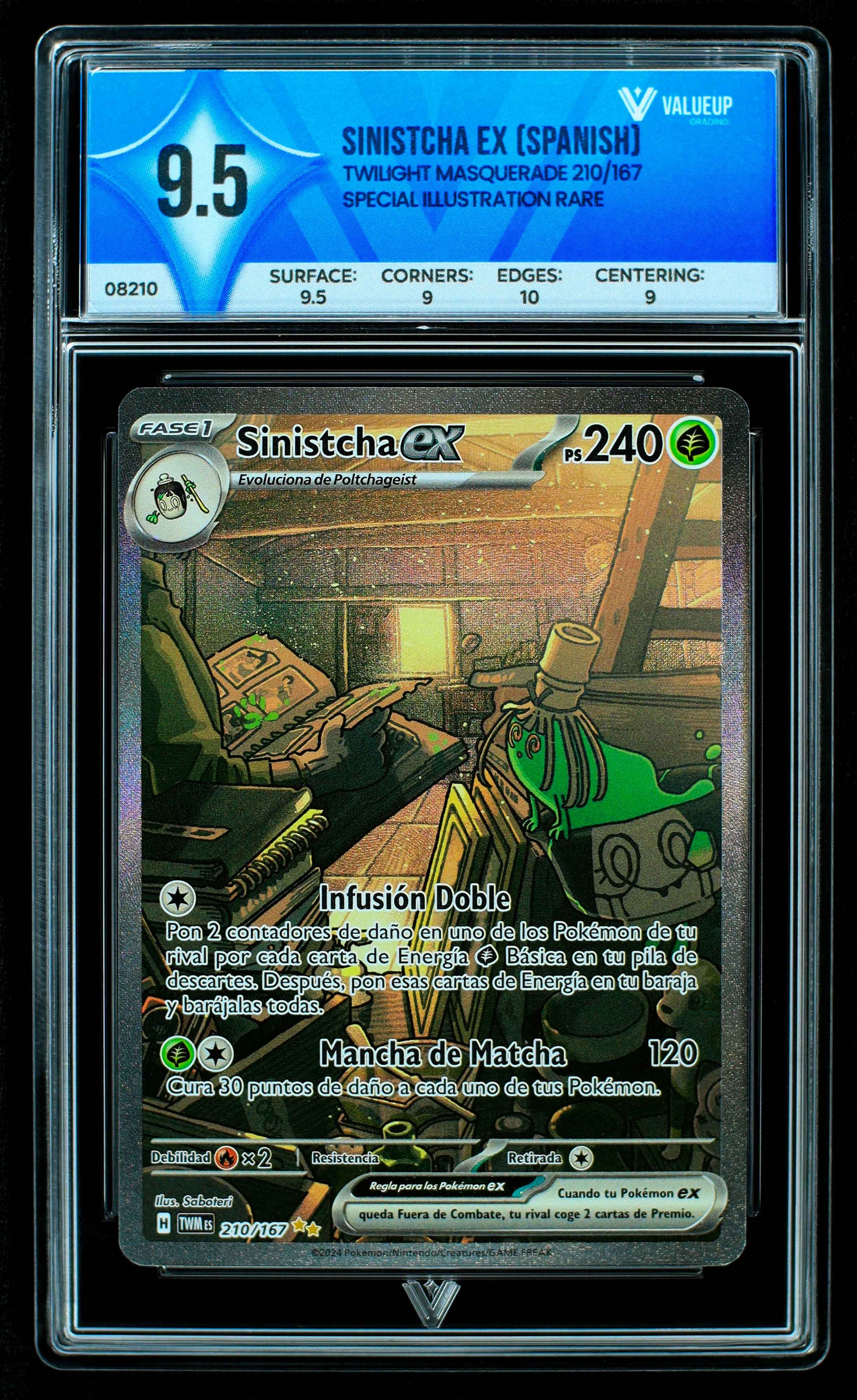 08210 SINISTCHA EX (SPANISH) Grading Card