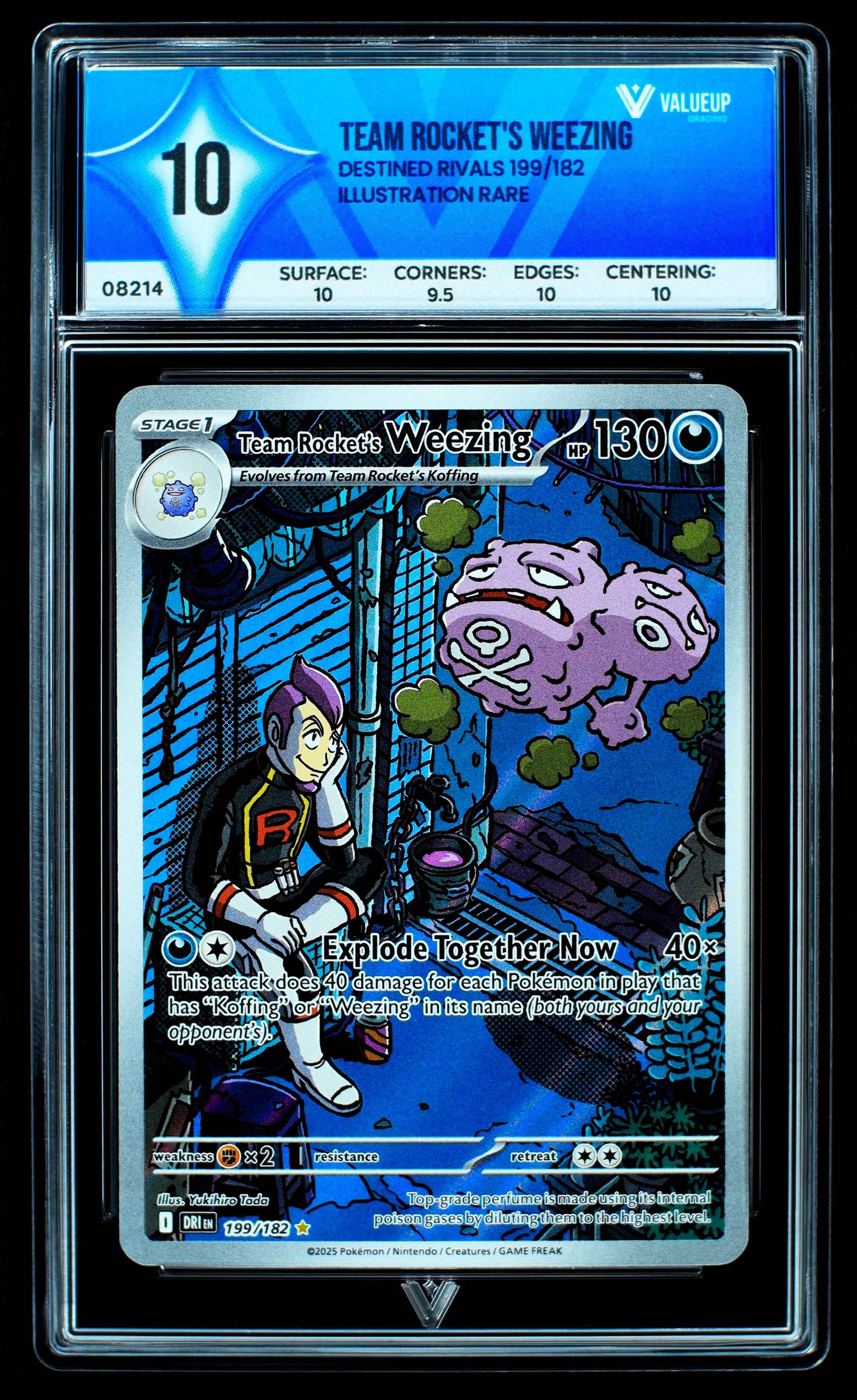 08214 TEAM ROCKET'S WEEZING Grading Card