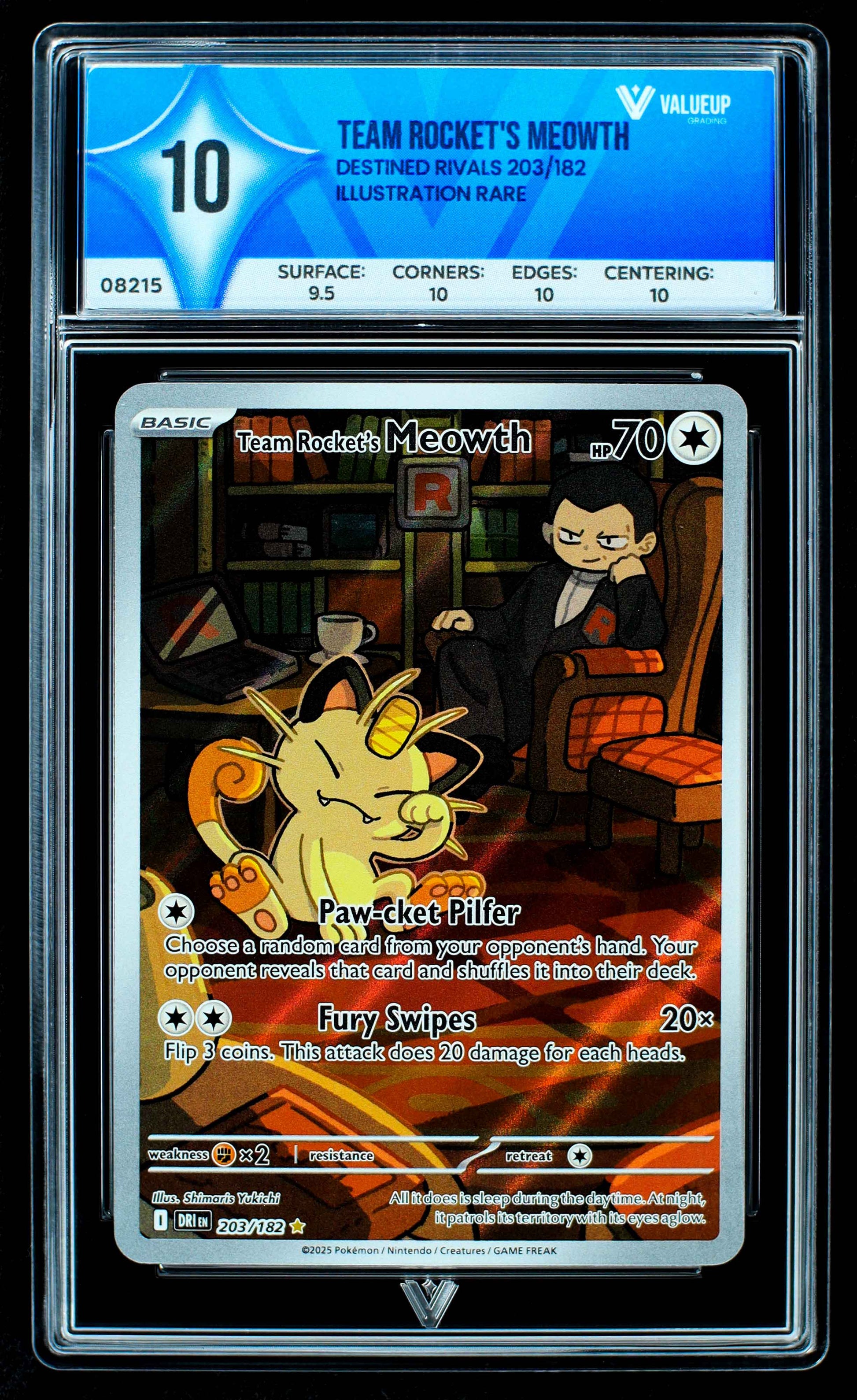 08215 TEAM ROCKET'S MEOWTH Grading Card