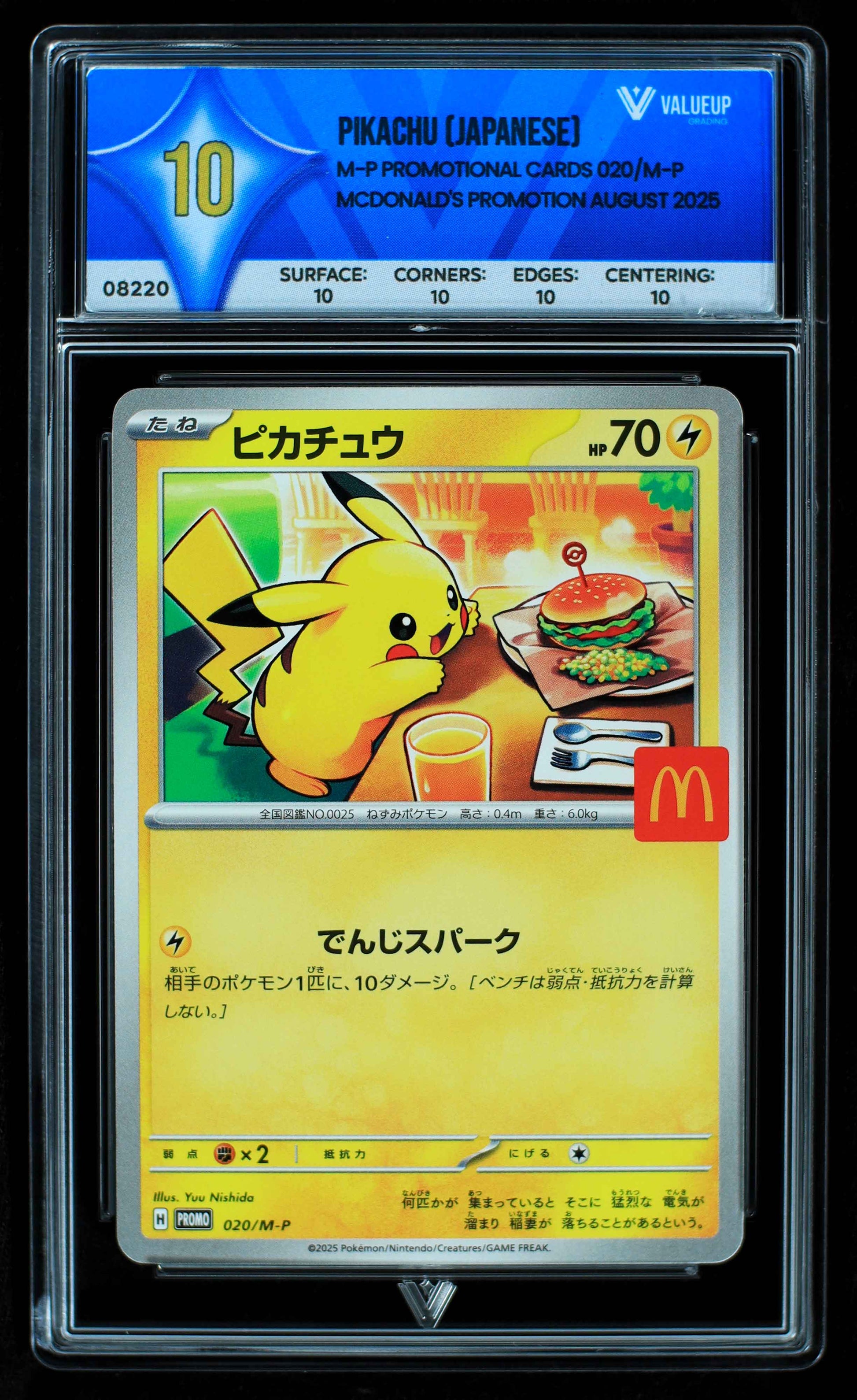 08220 PIKACHU (JAPANESE) Grading Card
