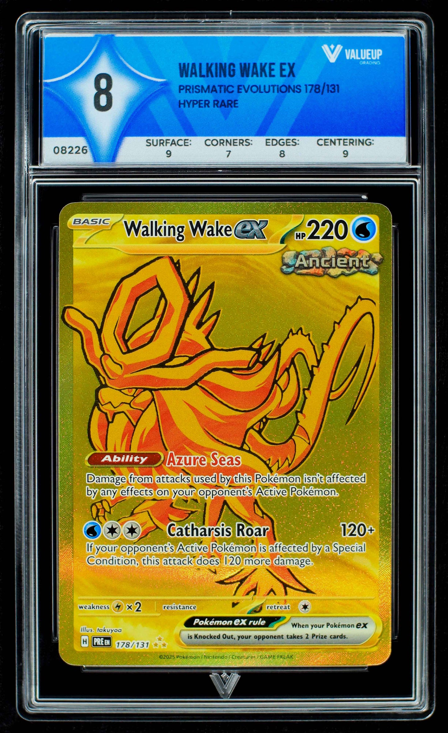 08226 WALKING WAKE EX Grading Card