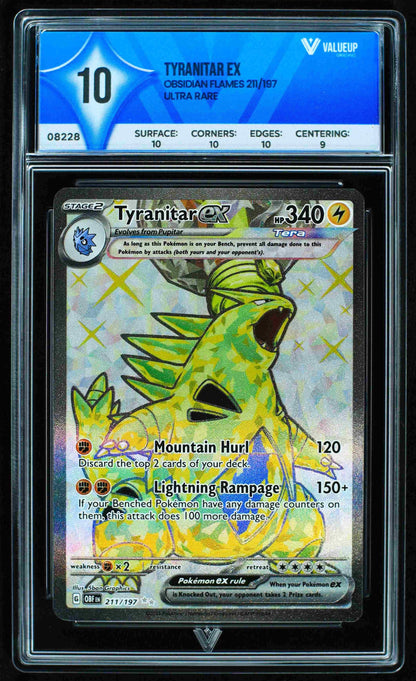 08228 TYRANITAR EX Grading Card