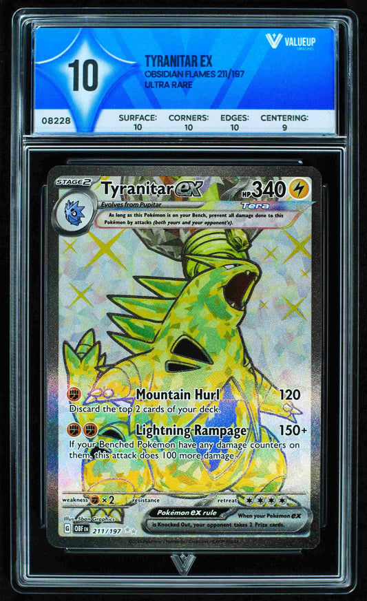 08228 TYRANITAR EX Grading Card