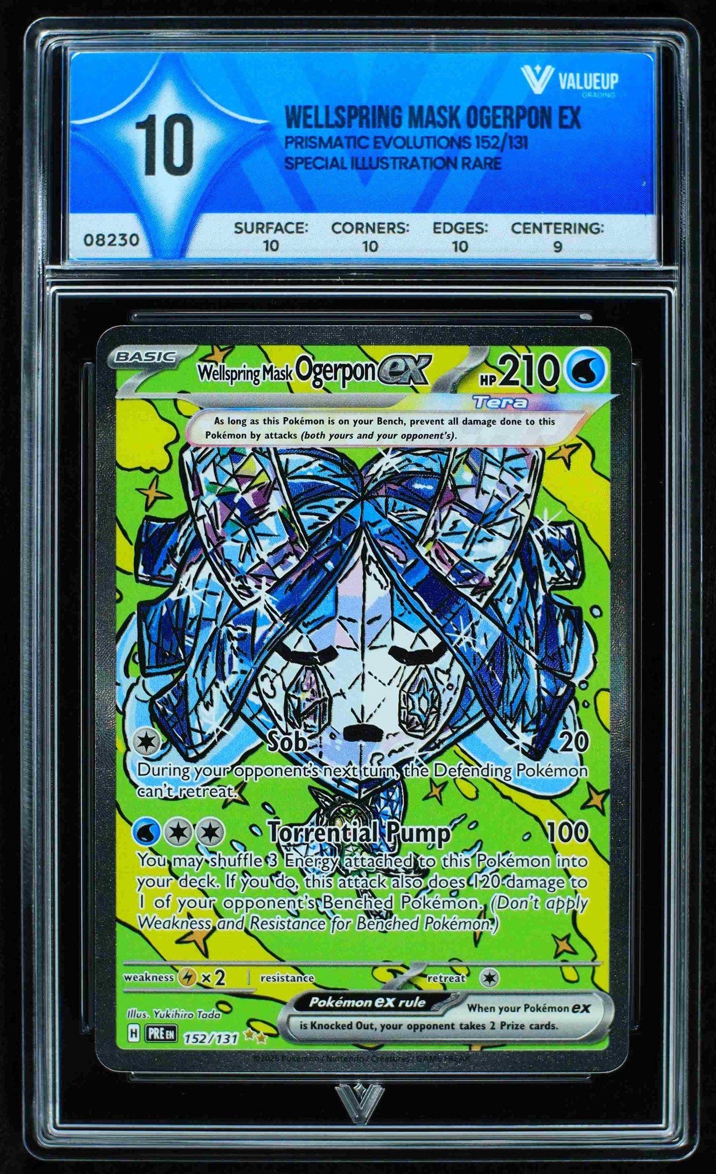 08230 WELLSPRING MASK OGERPON EX Grading Card