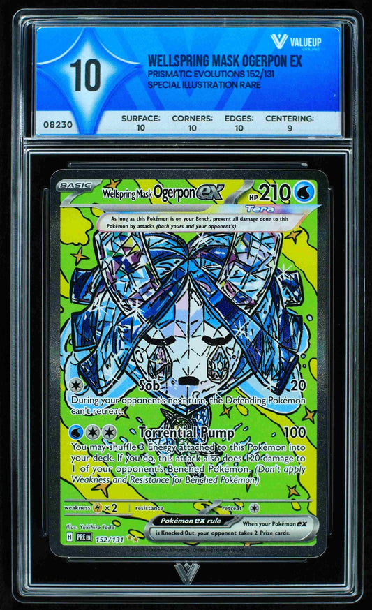 08230 WELLSPRING MASK OGERPON EX Grading Card