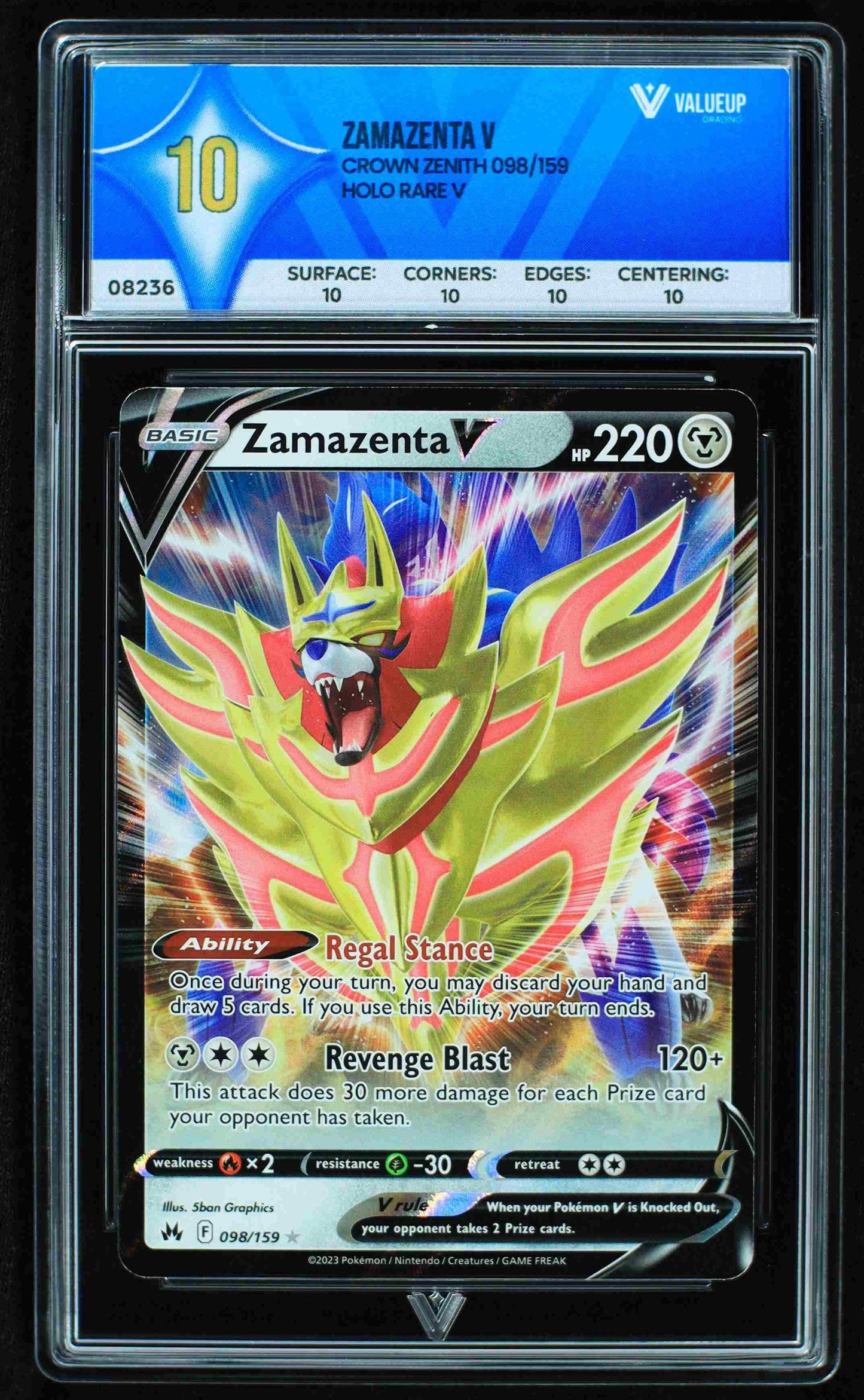08236 ZAMAZENTA V Grading Card