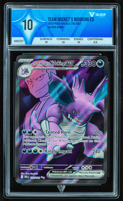 08237 TEAM ROCKET'S NIDOKING EX Grading Card