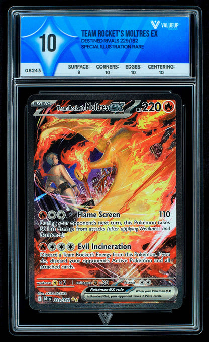 08243 TEAM ROCKET'S MOLTRES EX Grading Card