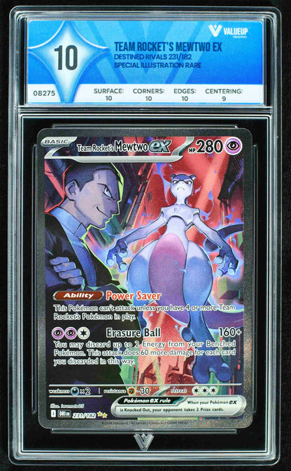 08275 TEAM ROCKET'S MEWTWO EX Grading Card