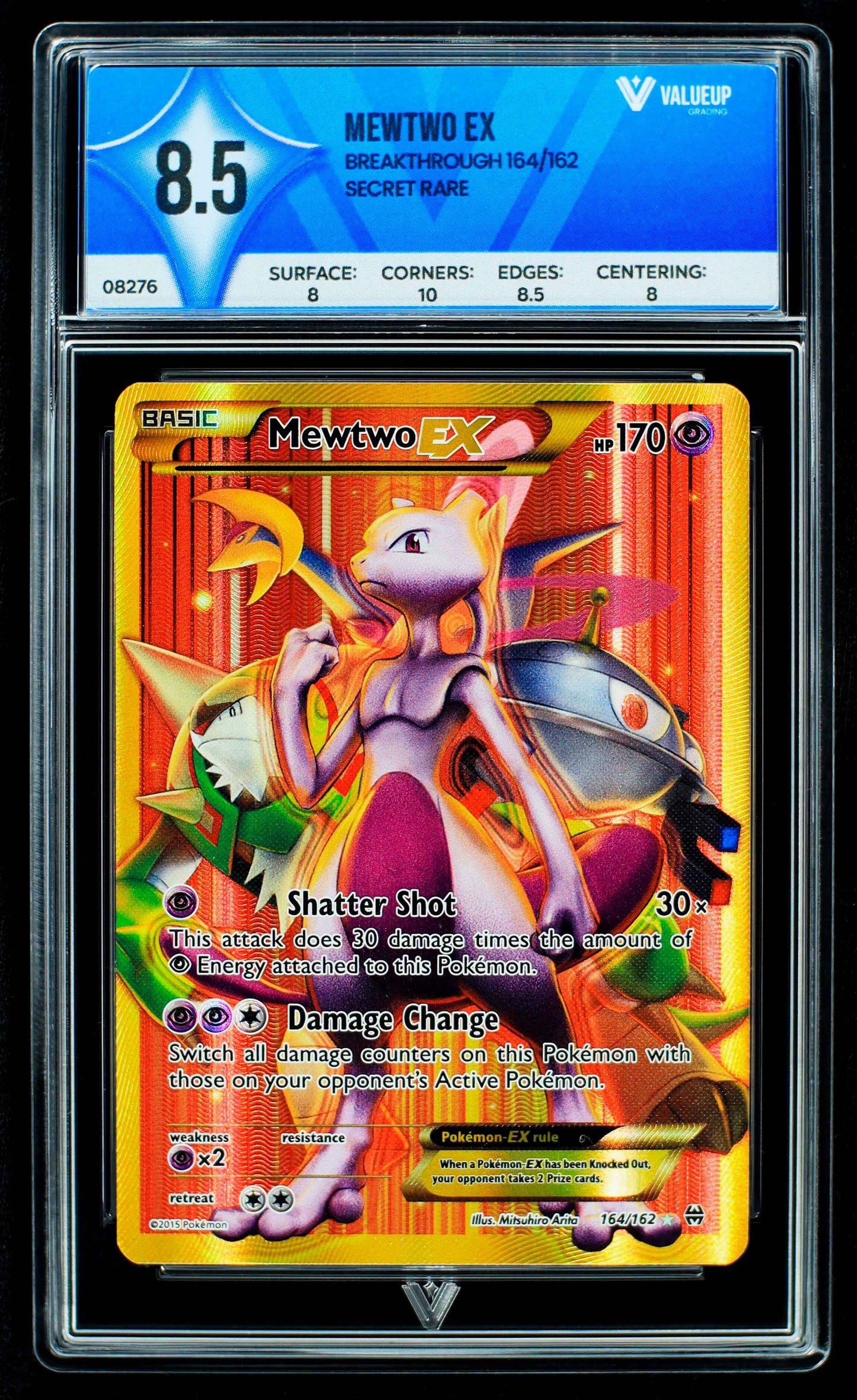 08276 MEWTWO EX Grading Card