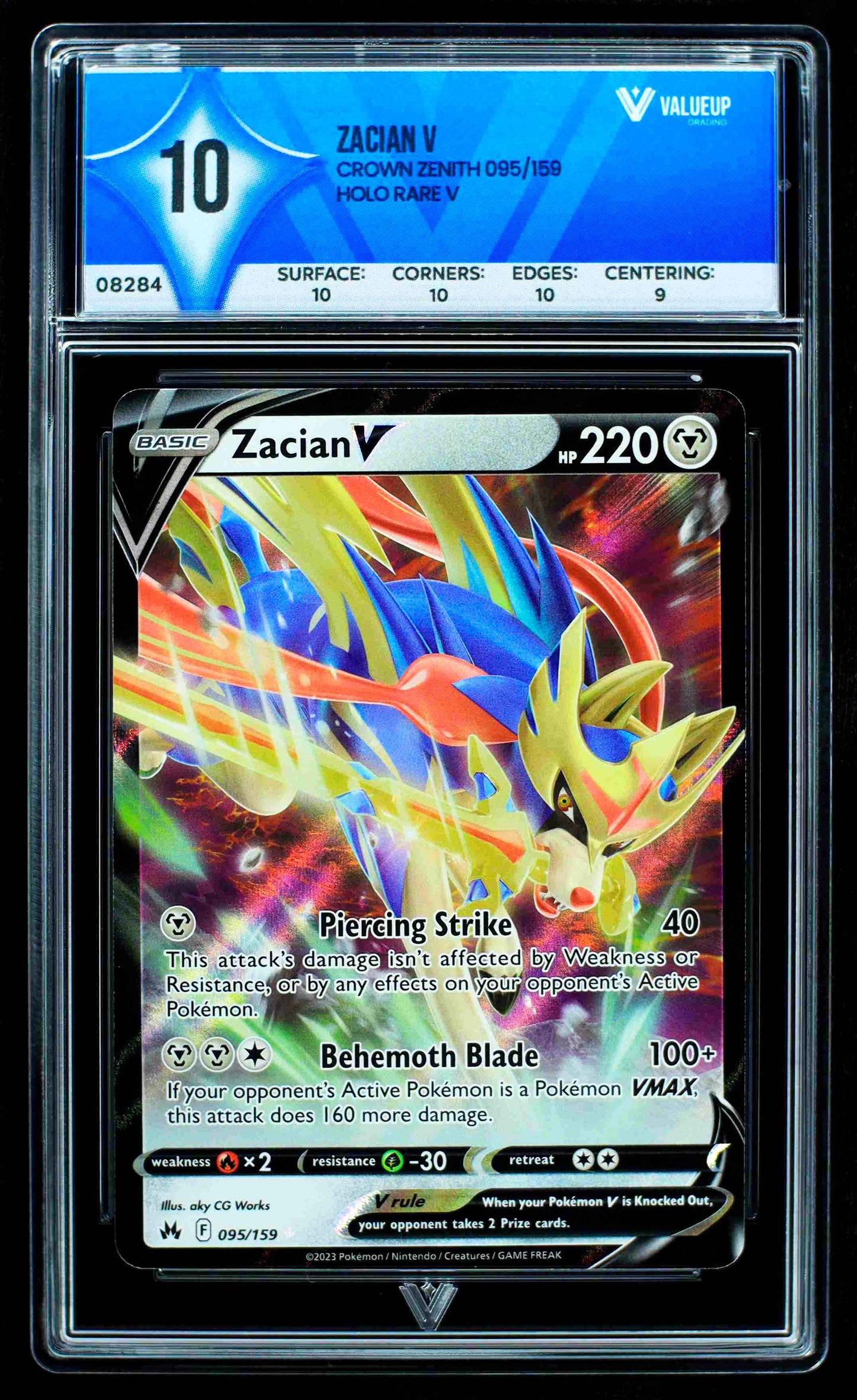 08284 ZACIAN V Grading Card
