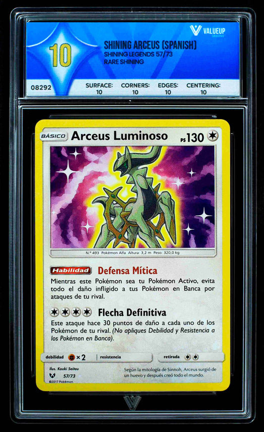 08292 SHINING ARCEUS (SPANISH) Grading Card