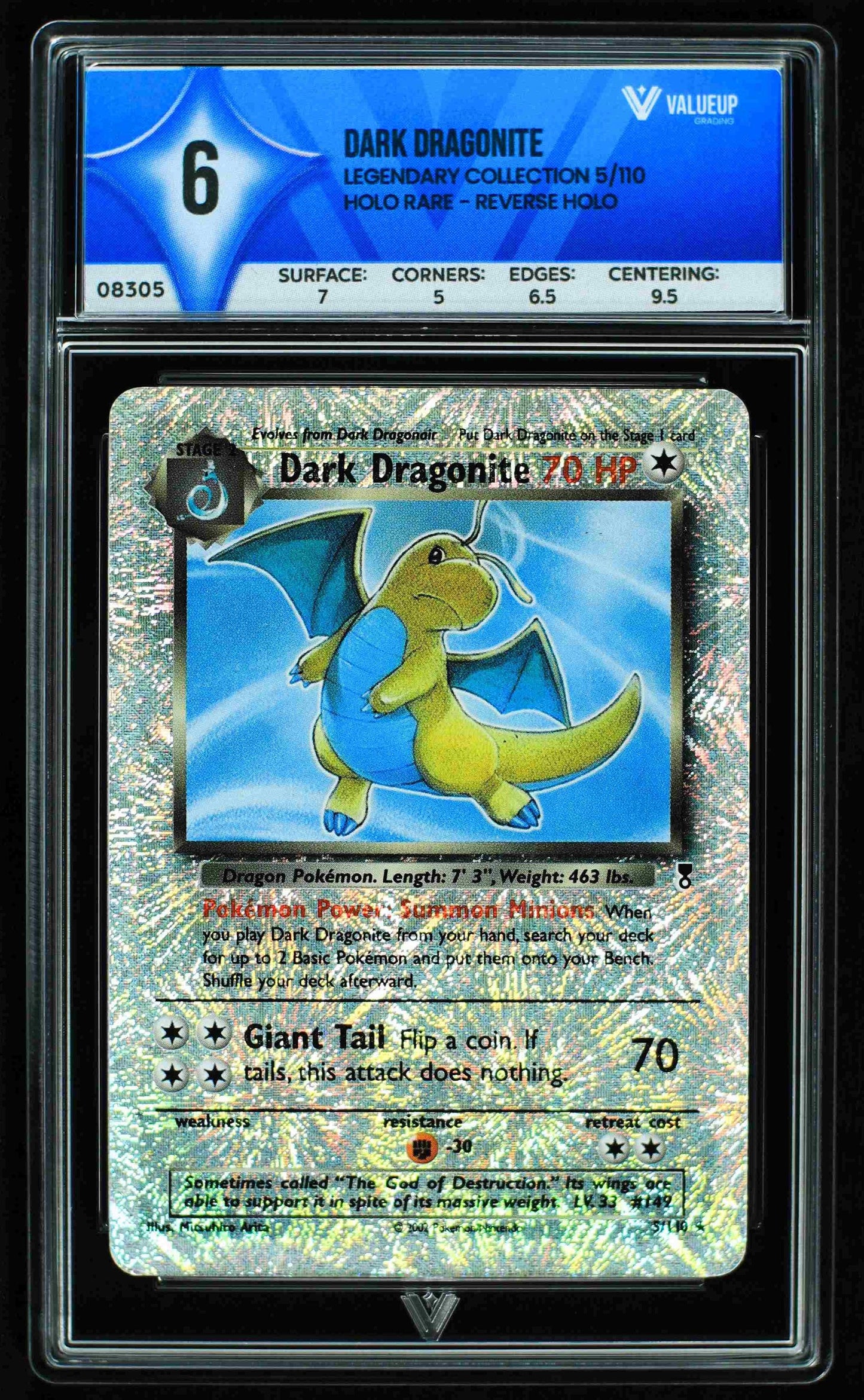 08305 DARK DRAGONITE Grading Card