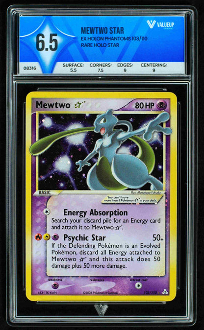 08316 MEWTWO STAR Grading Card