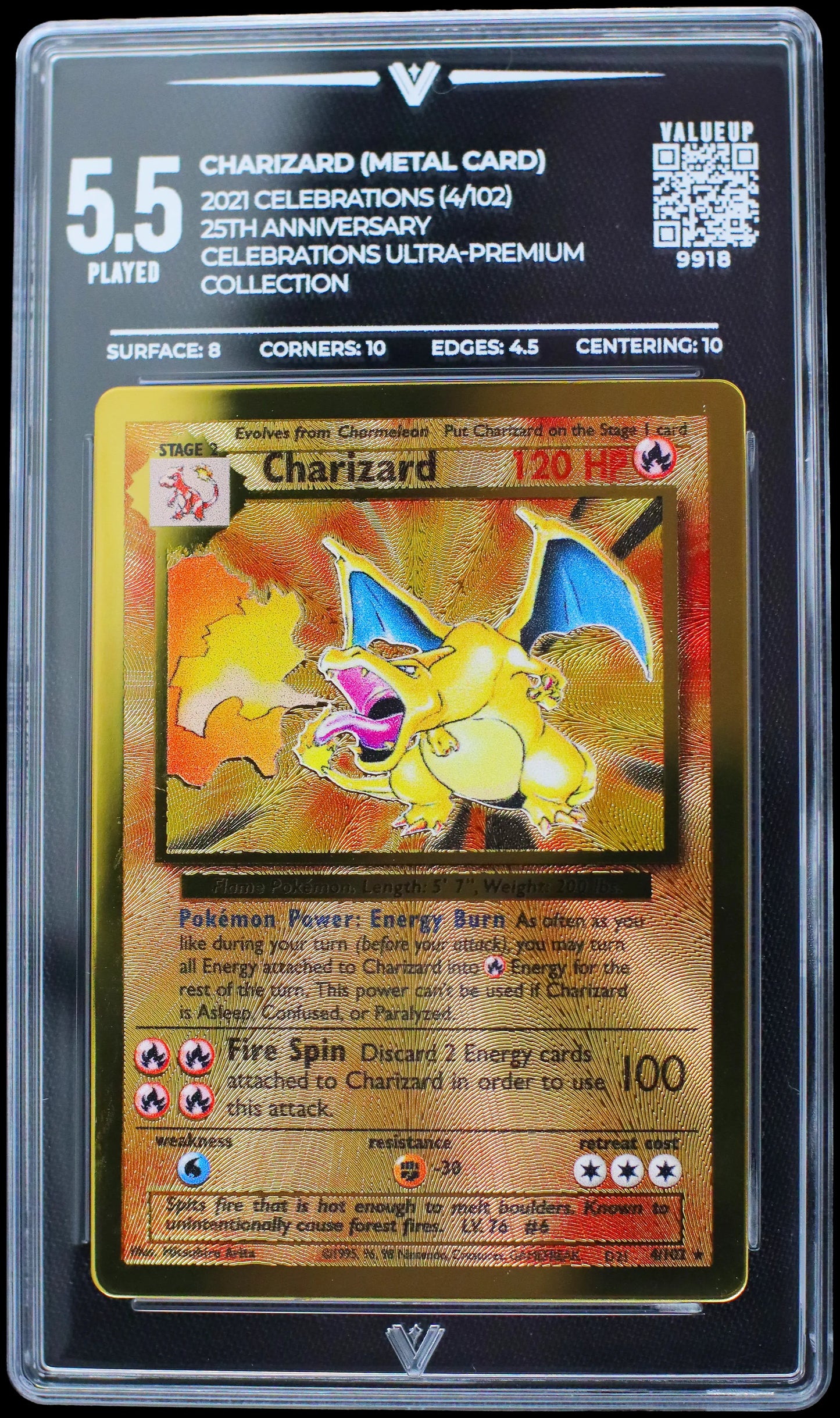 9918 CHARIZARD (METAL CARD)