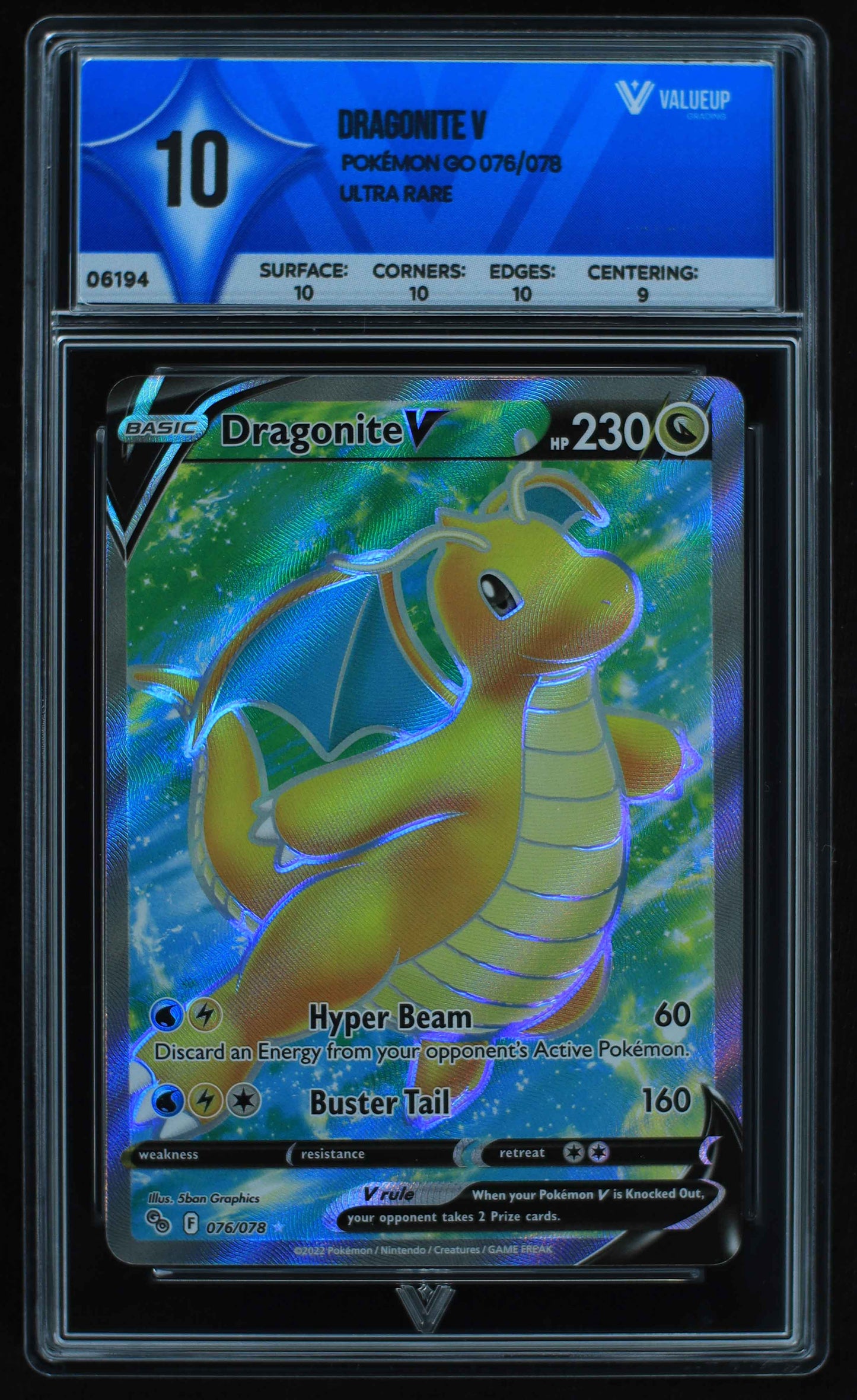 06194 DRAGONITE V Grading Card