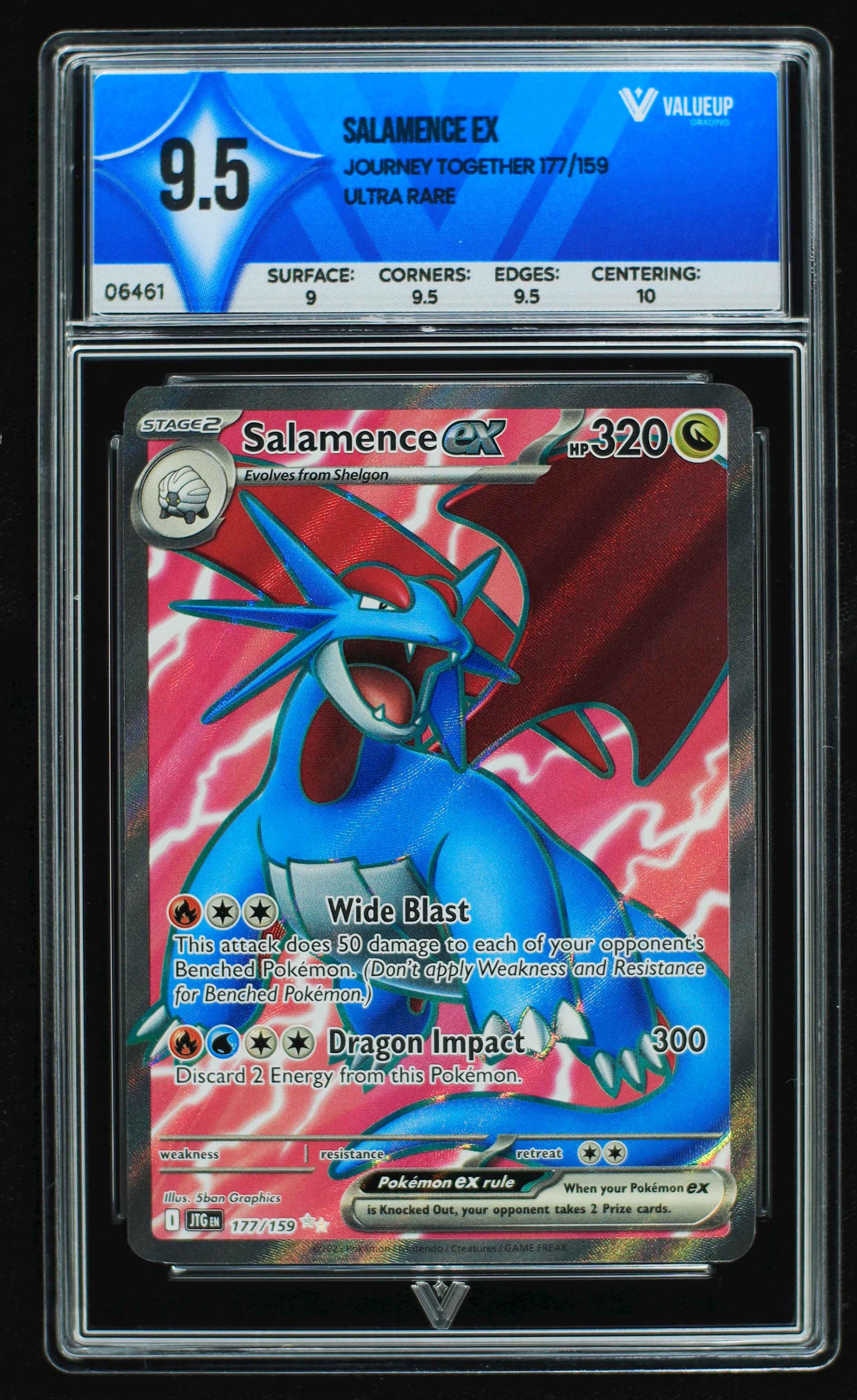 06461 SALAMENCE EX Grading Card