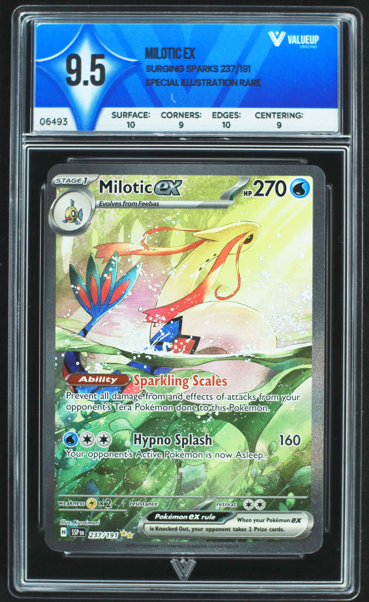 06493 MILOTIC EX Grading Card