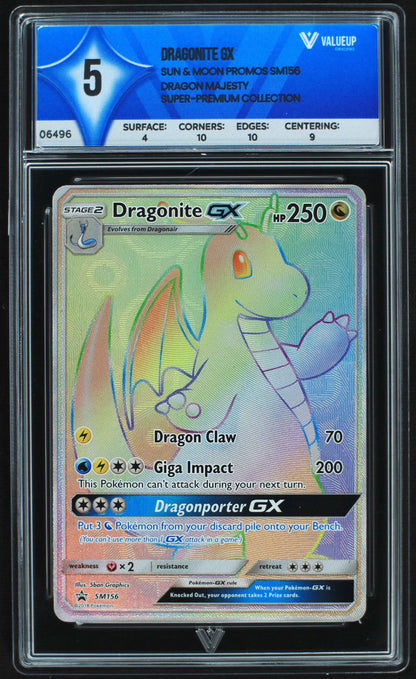 06496 DRAGONITE GX Grading Card