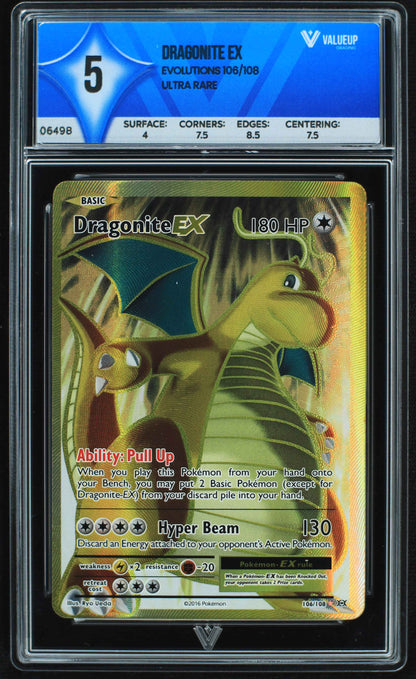 06498 DRAGONITE EX Grading Card
