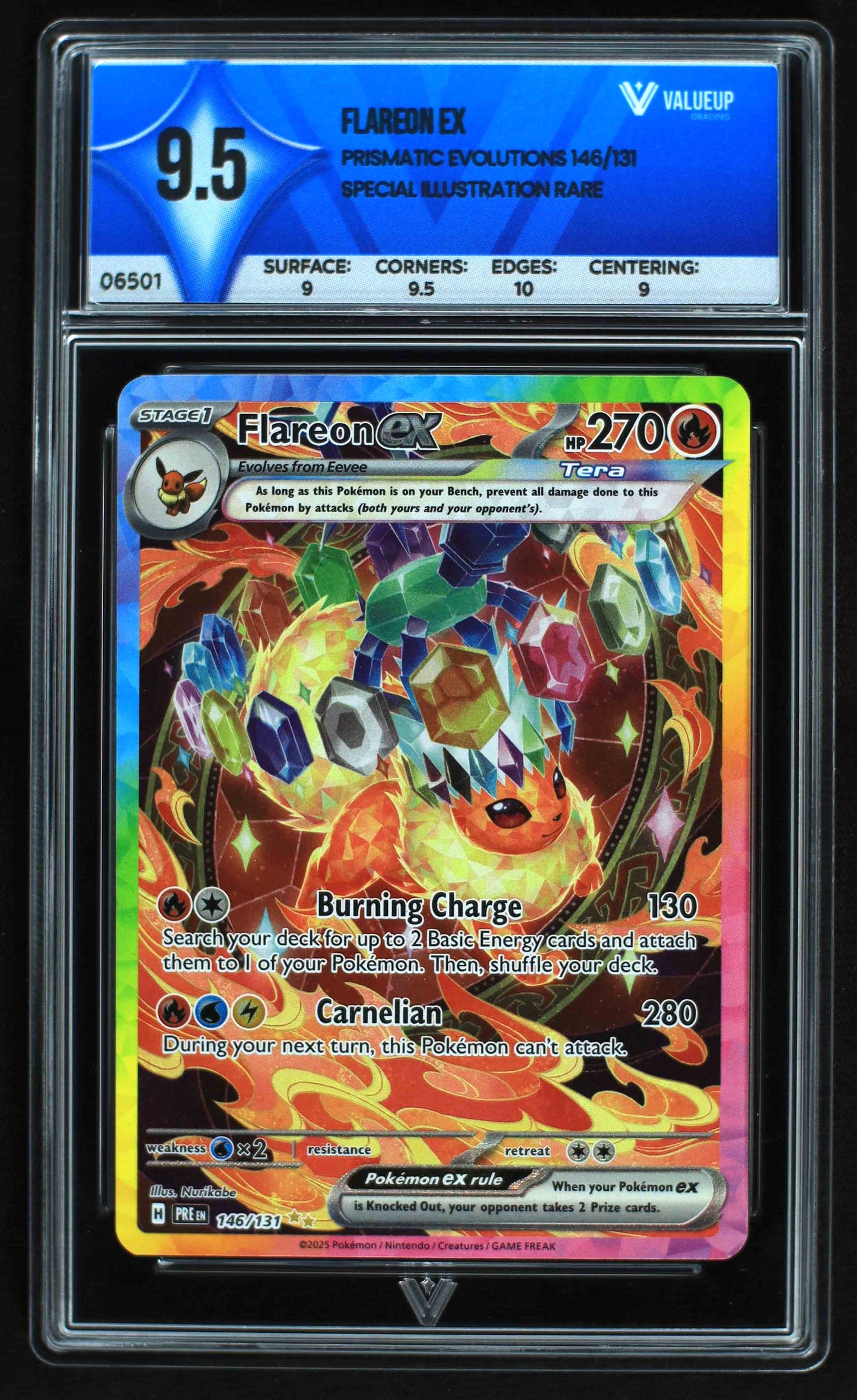 06501 FLAREON EX Grading Card