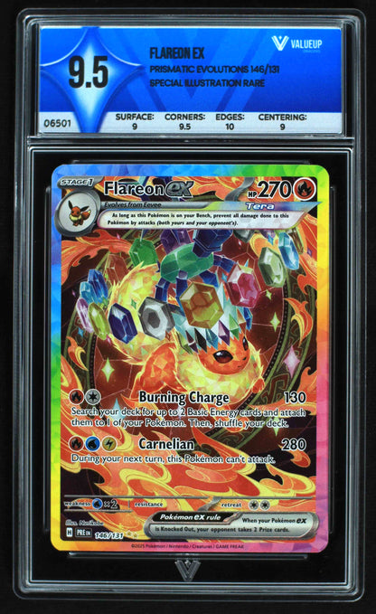 06501 FLAREON EX Grading Card