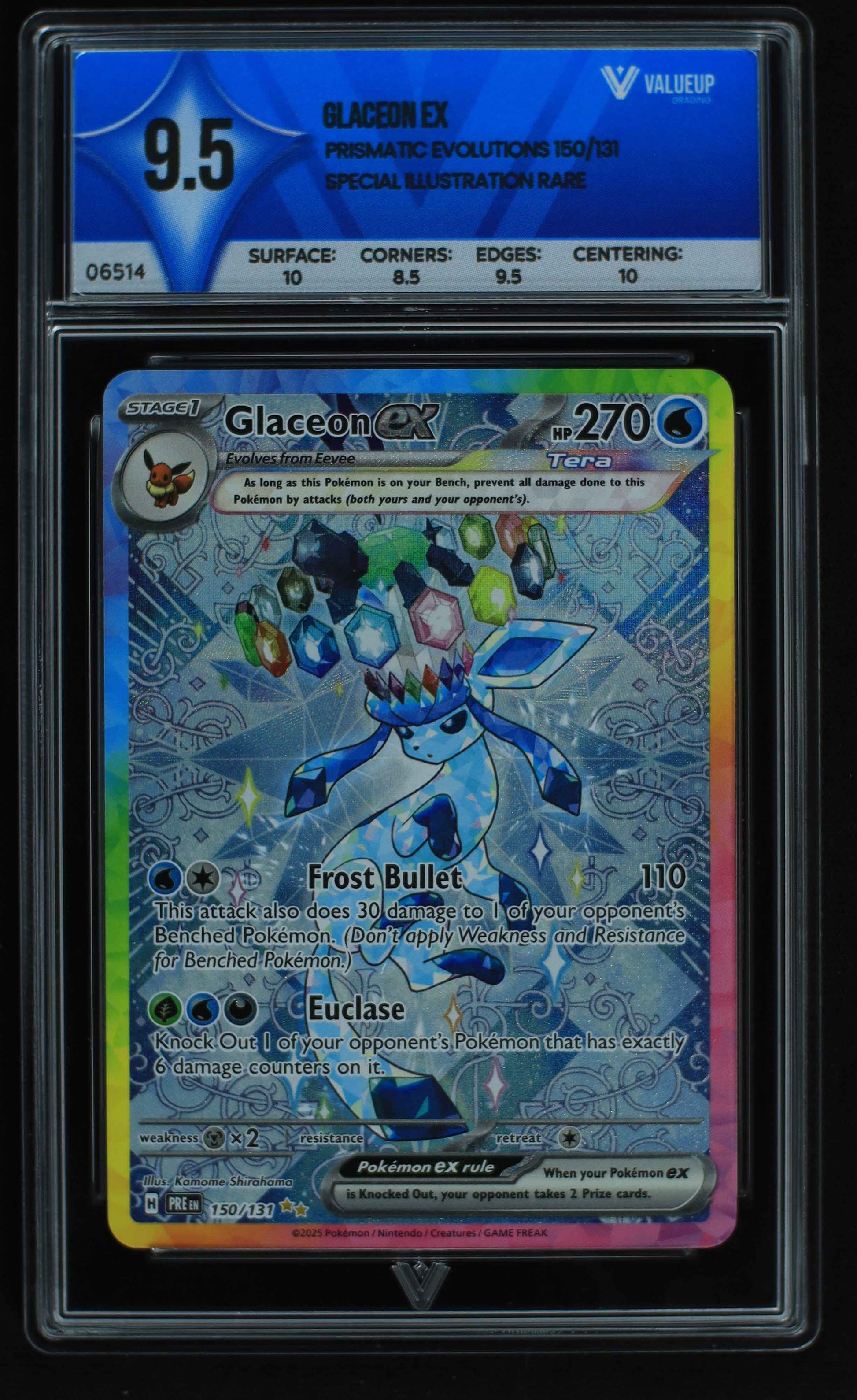 06514 GLACEON EX Grading Card