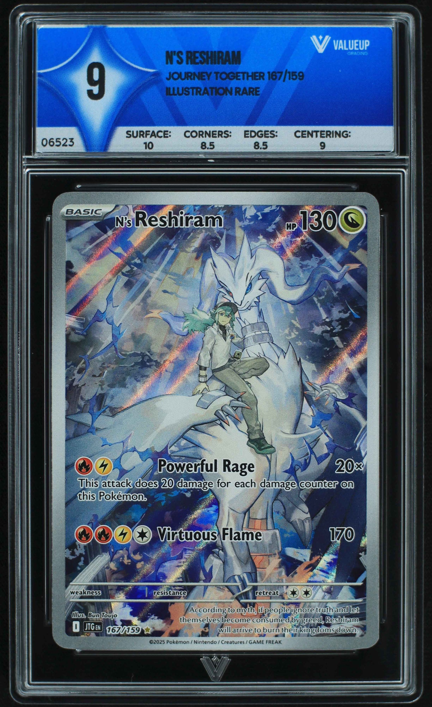 06523 N'S RESHIRAM Grading Card
