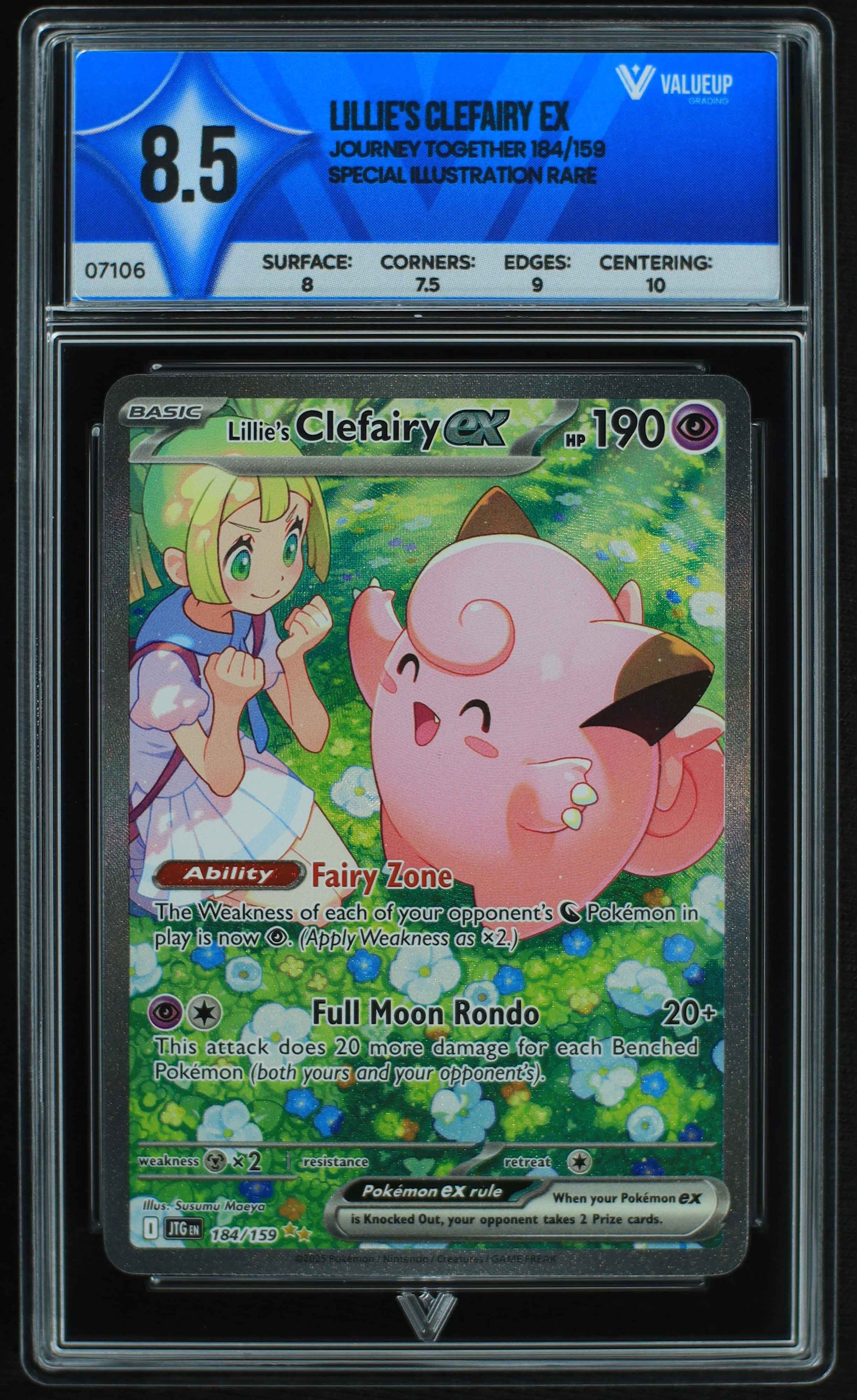 07106 LILLIE'S CLEFAIRY EX Grading Card
