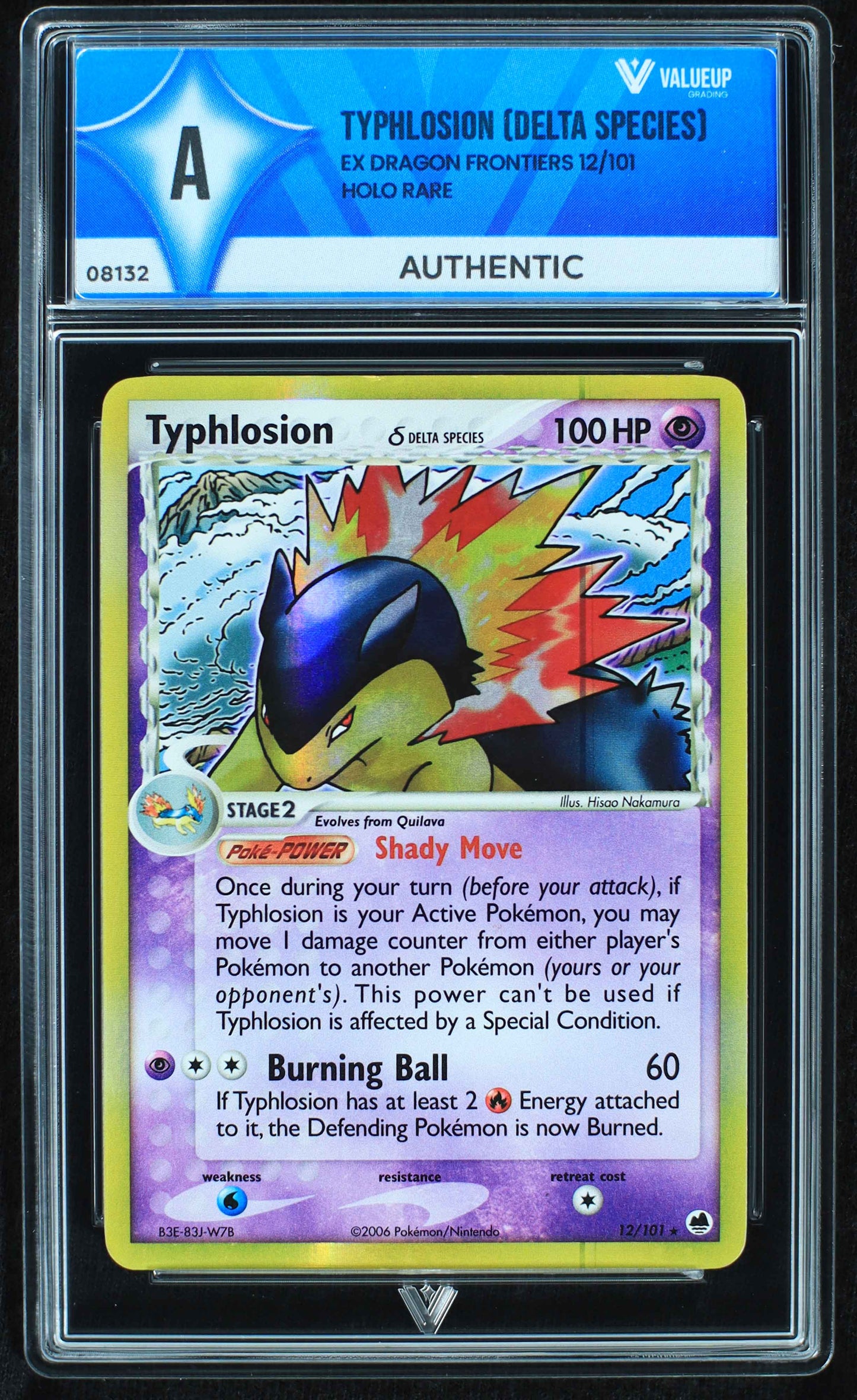 08132 TYPHLOSION (DELTA SPECIES) Grading Card