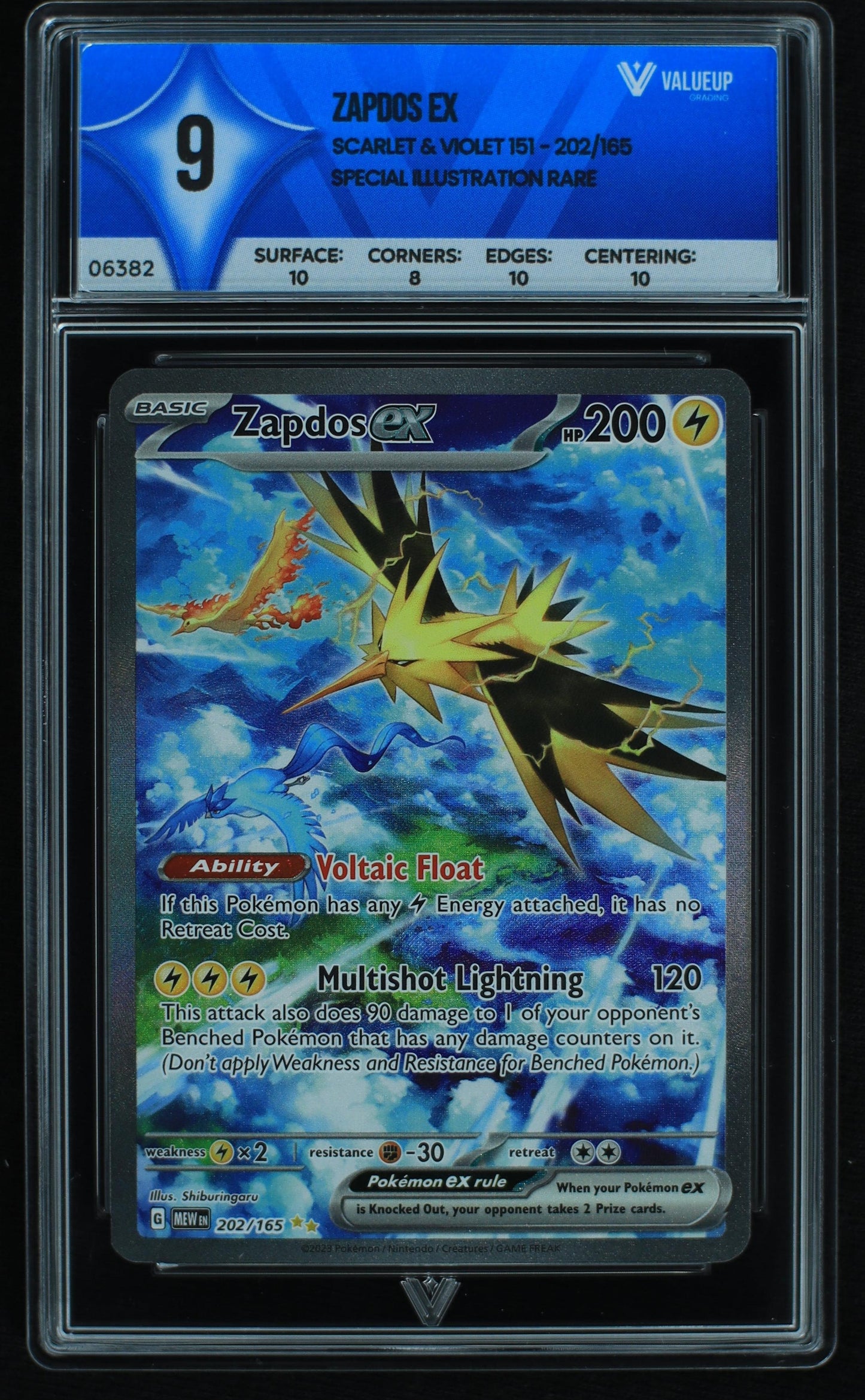 06382 ZAPDOS EX Grading Card